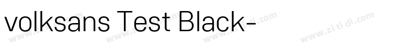 volksans Test Black字体转换